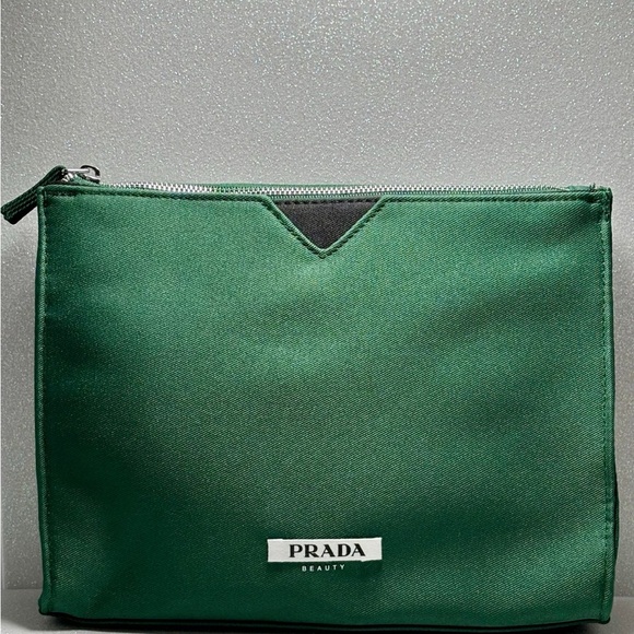 Prada Handbags - Prada Men's Green Toiletry Bag